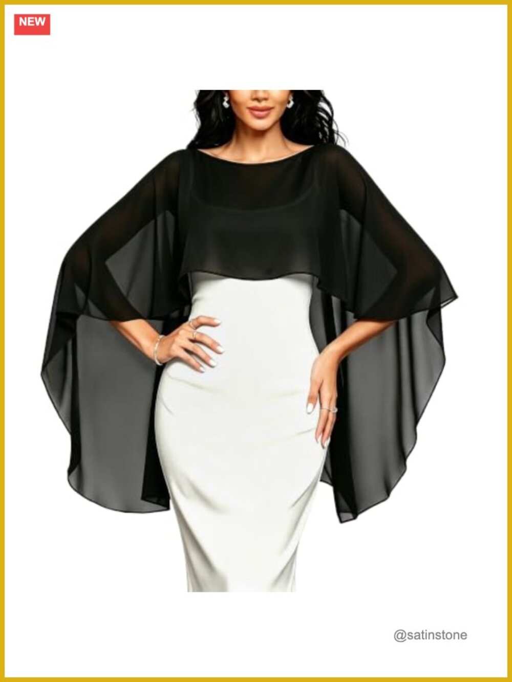 Silky Chiffon Shawl Wrap Evening Dress Cape Wedding Cover Up